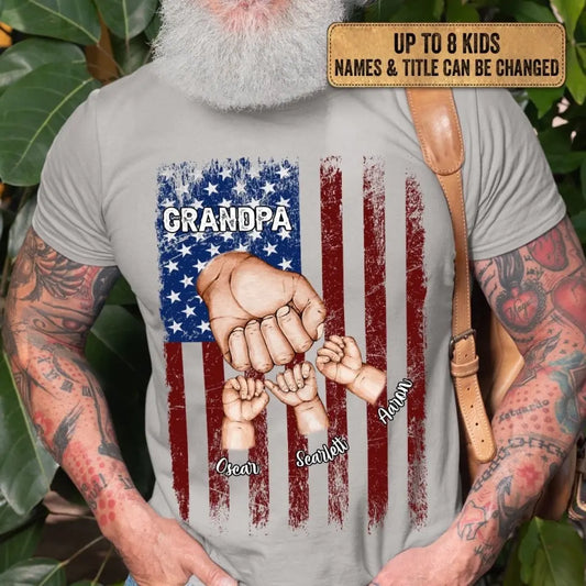America Grandpa - Personalized T-Shirt/ Hoodie - Best Gift For Father, Grandpa