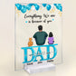 Best Dad Ever - Father,Children and Pet - Personalized Acrylic Plaque - Best Gift For Father