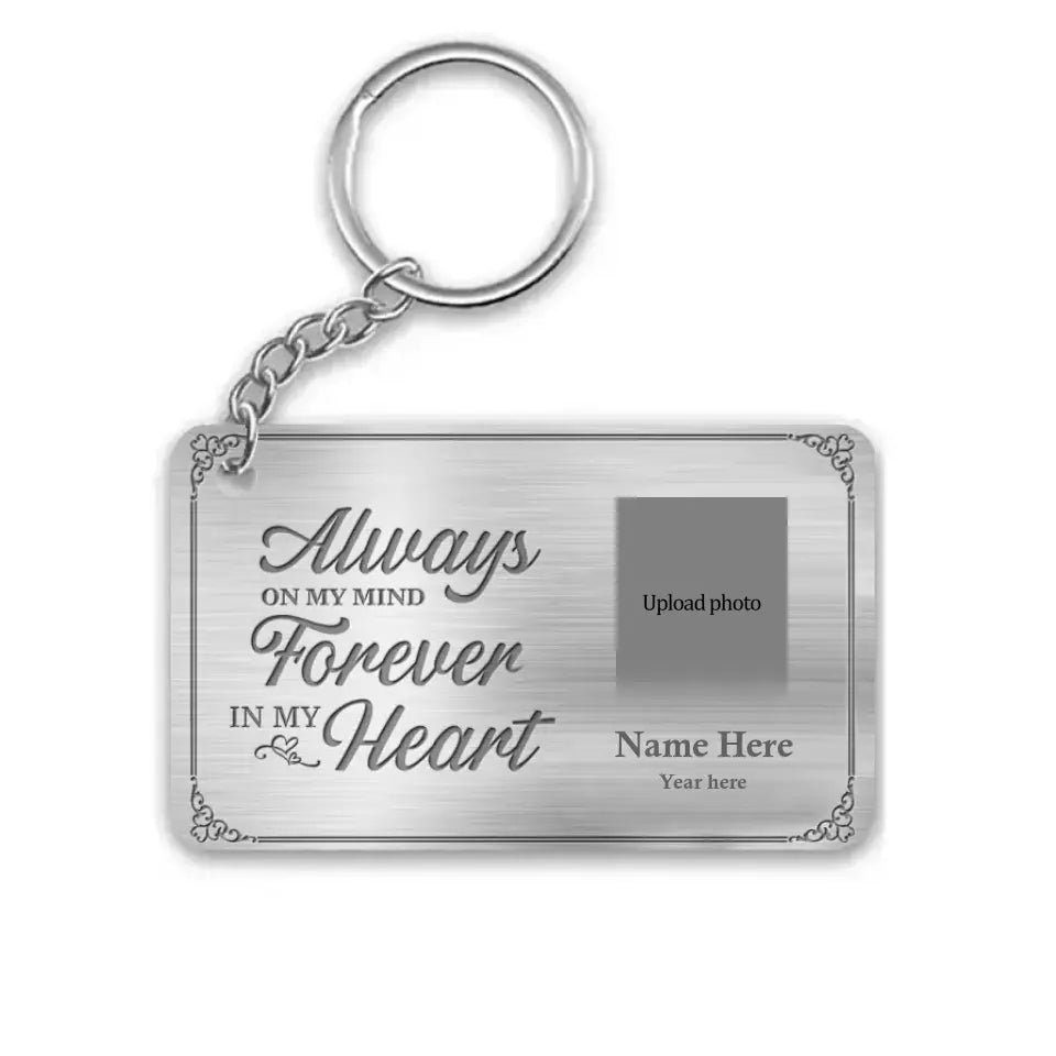 Custom Photo I'll Carry You With Me Until I See You Again - Memorial Personalized Custom Keychain - Sympathy Gift For Family Members