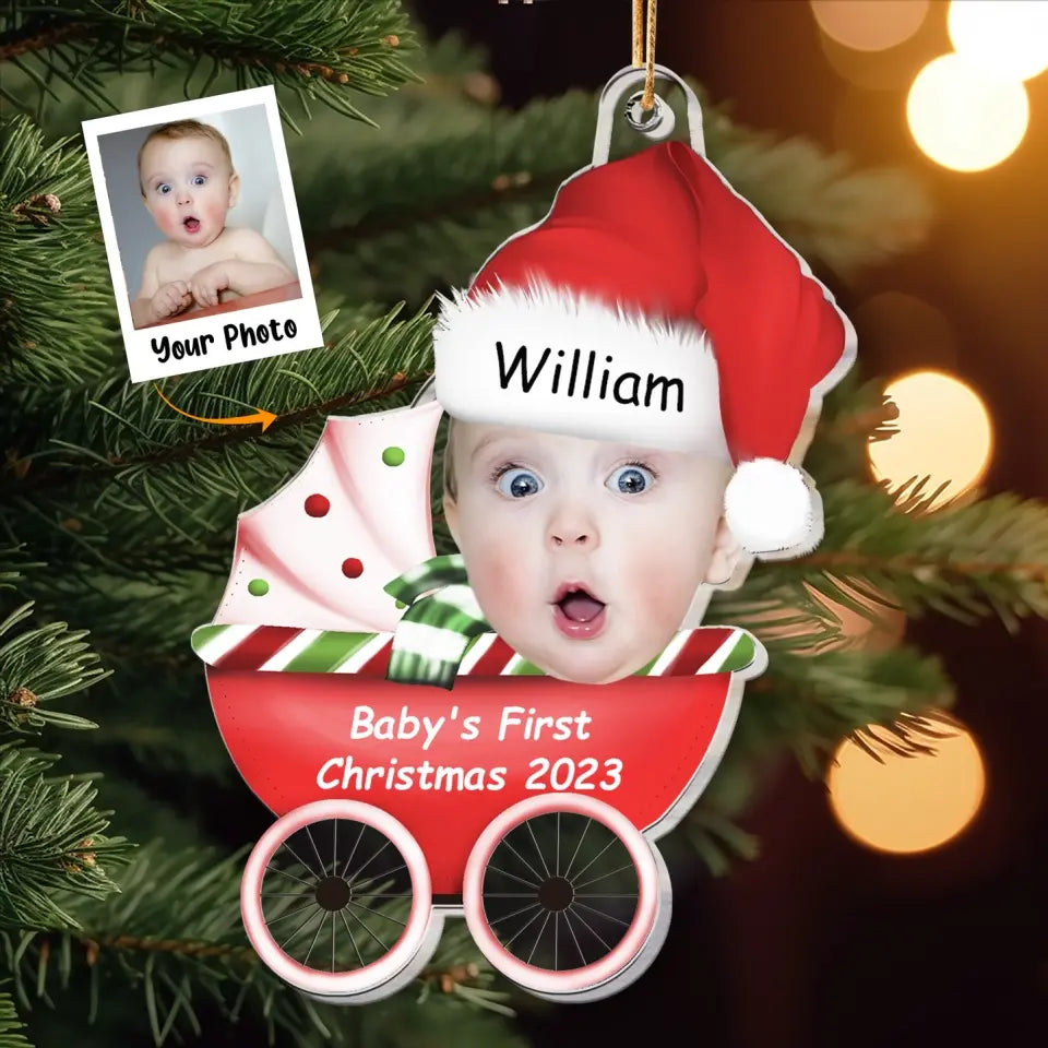 Baby First's Christmas 2023 - Personalized Acrylic Photo Ornament