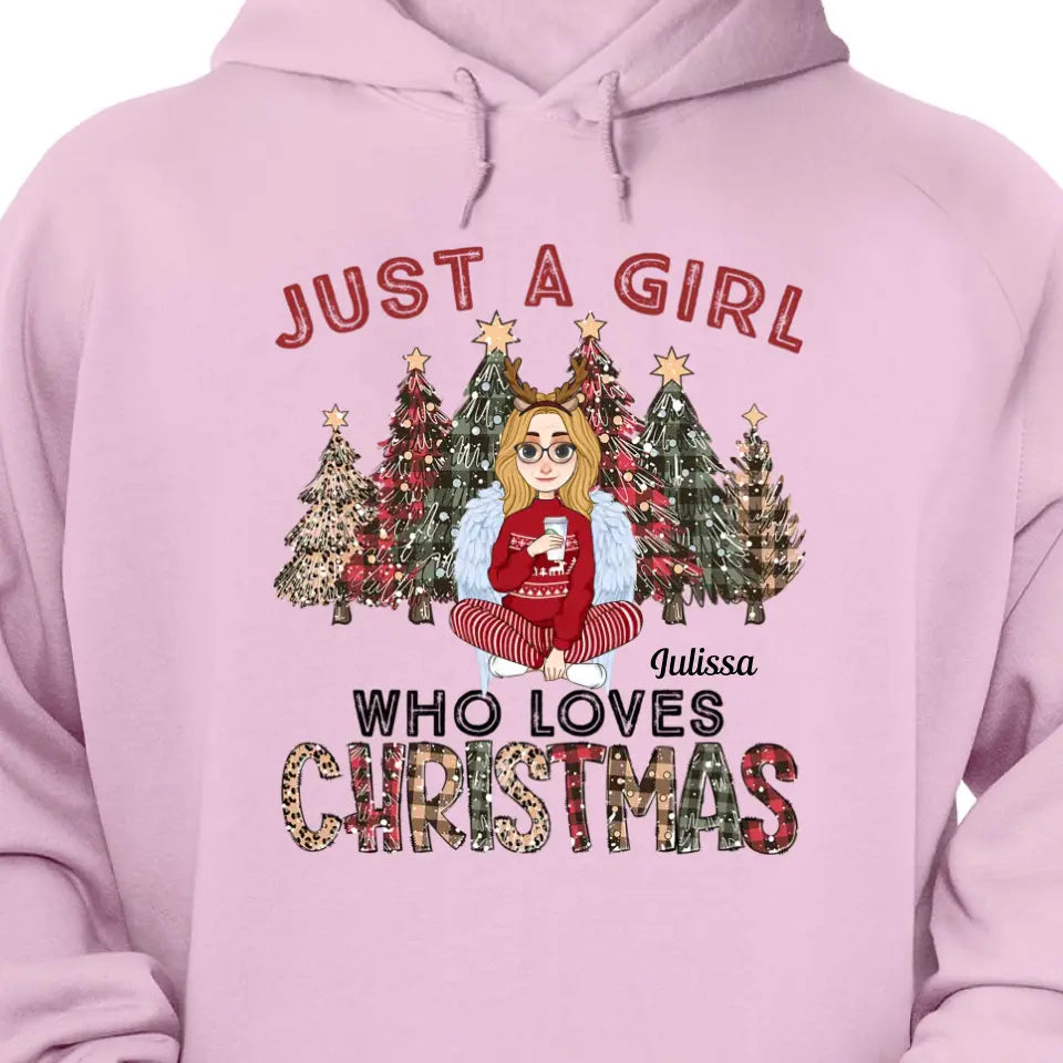 Just A Girl Who Loves Christmas Gift For Women - Personalized Sweatshirt