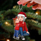 Grandkid Hugging Sitting Grandma Christmas Gift For Granddaughter Grandson Personalized Acrylic Ornament