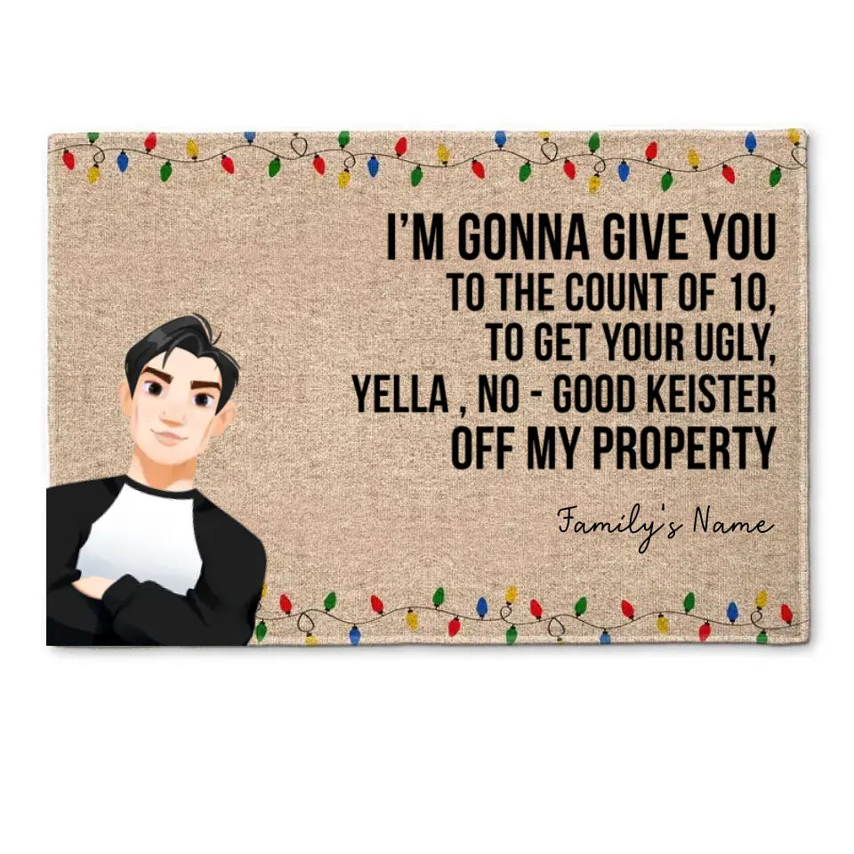I'm Gonna Give You To The Count Of 10 - Personalized Doormat