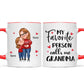 My Favorite People Call Me Grandma Cartoon Grandma Grandkids Hugging Personalized Mug