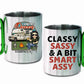 Classy, Sassy And Smart - Personalized Carabiner Camping Mug - Gift For Camping Lovers