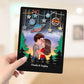 Couple Kissing Galaxy Theme Valentine's Day Gift For Him Gift For Her Personalized 2-layer Wooden Plaque