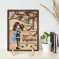 Couple Hugging Kissing Under Tree Gifts by Occupation Gift For Her Gift For Him Firefighter, Nurse, Police Officer Personalized 2-Layer Wooden Plaque