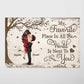 Favorite Place In The World Couple Kissing Personalized Poster, Valentine‘s Day Gift For Him, For Her