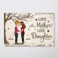 Mother Daughter Holding Hands Under Tree Personalized Poster, Mother's Day Gift For Mom