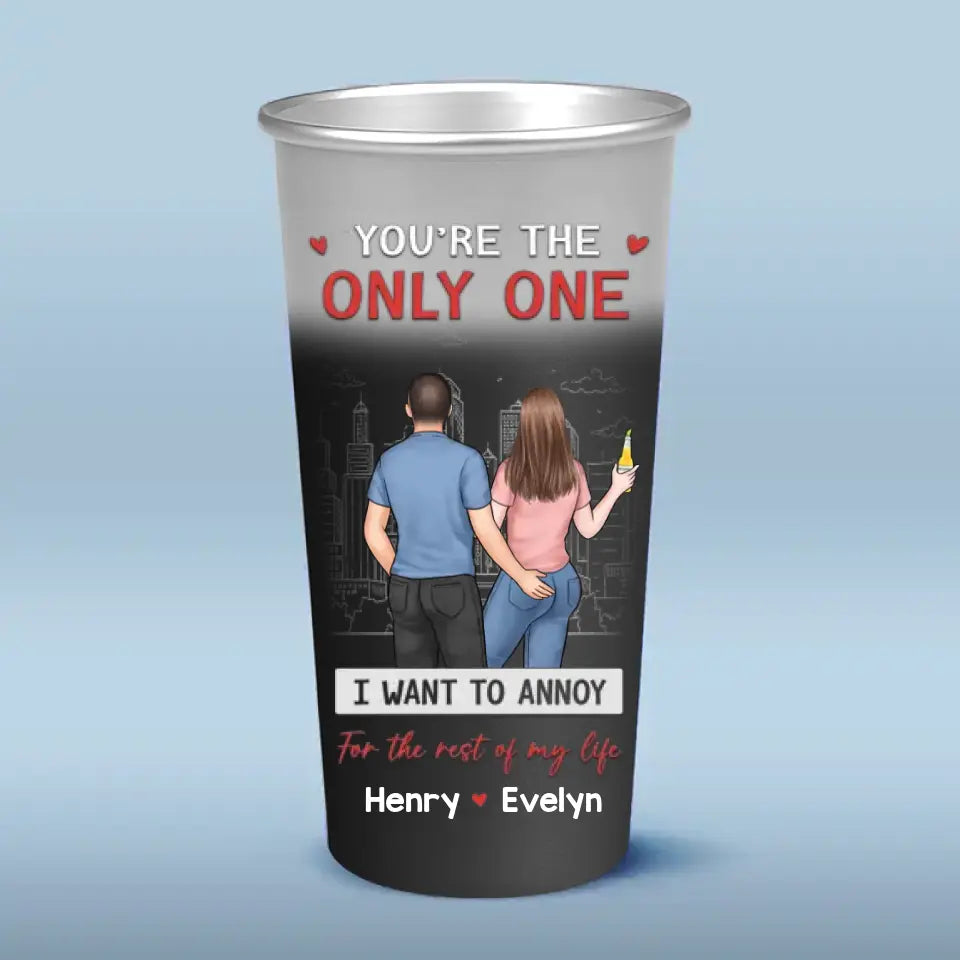 Annoy You For The Rest Of My Life - Couple Personalized Custom Aluminum Changing Color Cup - Gift For Husband Wife, Anniversary