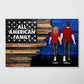 American Nation Flag Family Walking Back View Half Flag Concept 4th Of July Independence Day Personalized Poster