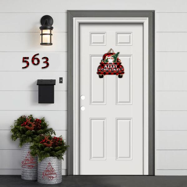 Merry Christmas - Personalized Pet Decorative Door Sign(UP TO 4 CATS)