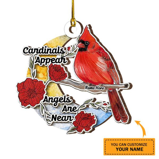 Personalized Cardinal Bird Valentine'S Day Ornament