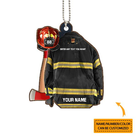 Personalized Custom Name  Firefighter Ornament
