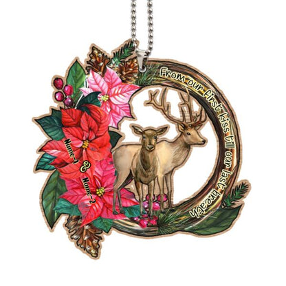 From Our First Kiss Till Our Last Breath - Personalized Couple Elk Ornament