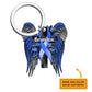 Personalized Memorial Cross Wing Keychain