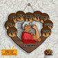 Personalized Grandma with Donut Heart Shaped Wall Ornament