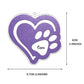 Personalized Paw And Heart Shape Acrylic Keychain