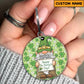 Personalized Clover & Gnomes Custom Name Wooden Keychain