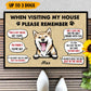 When Visiting Our House,Please Remember - Personalized Custom Gift For Dogs Lovers Decorative Door Mat