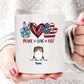 Peace Love Cats- Gift For 4th Of July, Personalized Mug