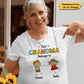 Personalized Grandma Drawing Custom Nickname&Kid Appearances Unisex T-Shirt