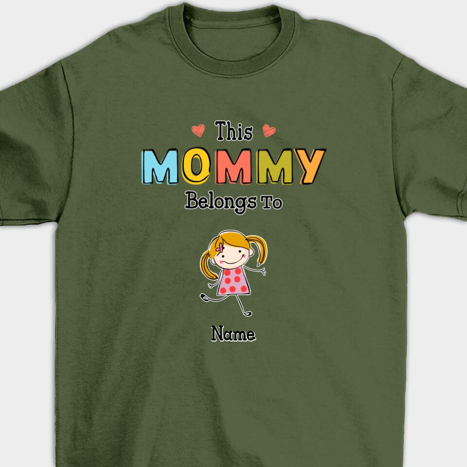 Personalized Grandma Drawing Custom Nickname&Kid Appearances Unisex T-Shirt