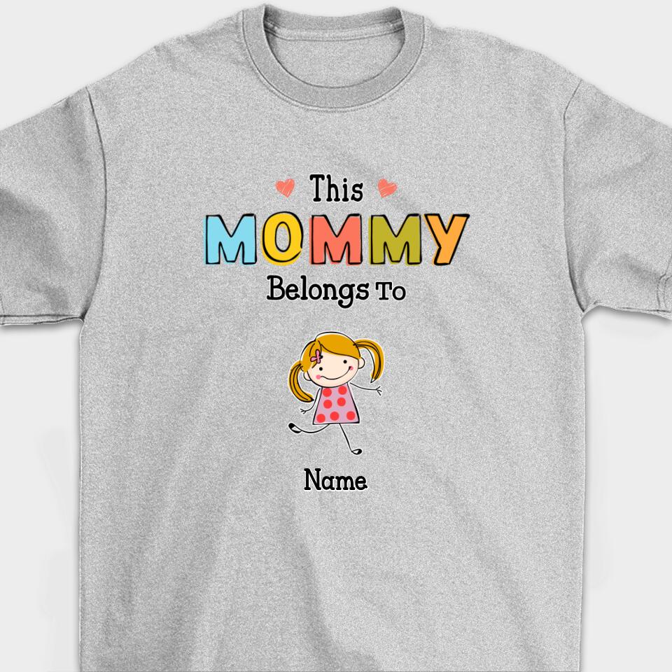 Personalized Grandma Drawing Custom Nickname&Kid Appearances Unisex T-Shirt