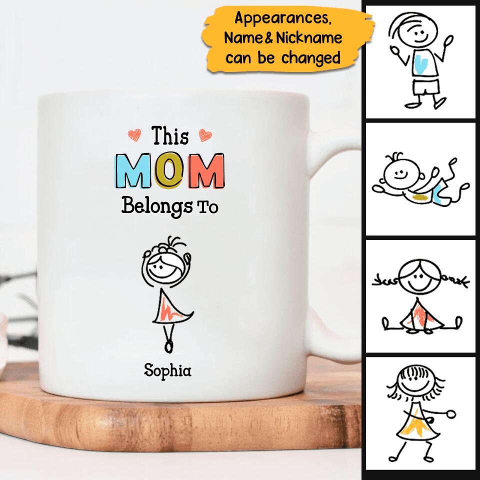 This Grandpa belongs to - Gift for Grandma, Personalized Mug