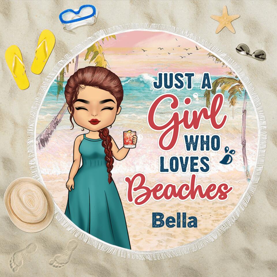 Life Is Better At The Beach - Personalized Round Beach Towel