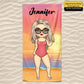 Summer Vacation - Personalized Beach Towel Gift For Woman