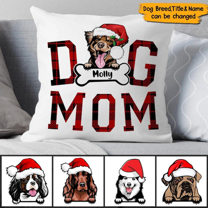 Personalized Dog Mom/Dad Christmas Gift Pillow