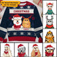 Personalized Custom Unisex Christmas Sweatshirt, Gift For Dog/Cat Lovers