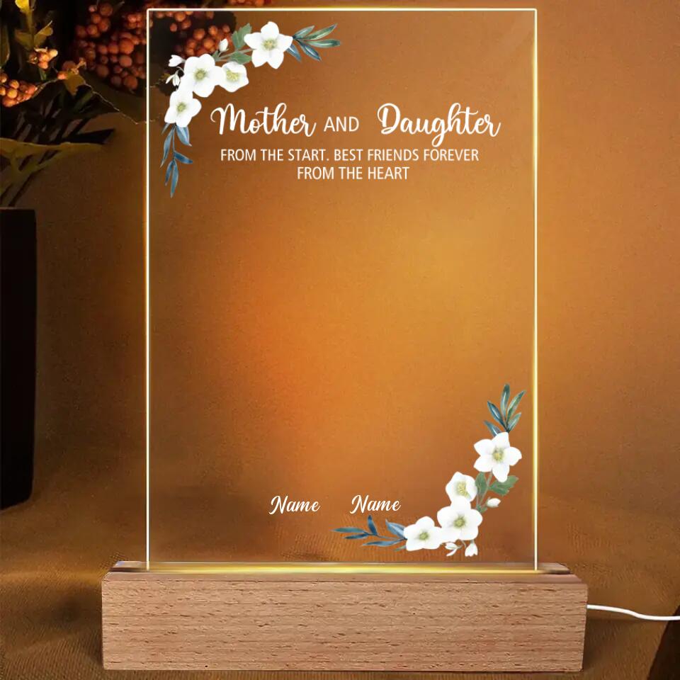 Mother & Daughters - Personalized Plaque LED Night Light