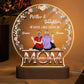 The Love Between Mother & Daughters - Family Personalized Custom Snow Globe Shaped 3D LED Light - Birthday Gift For Mom From Daughter