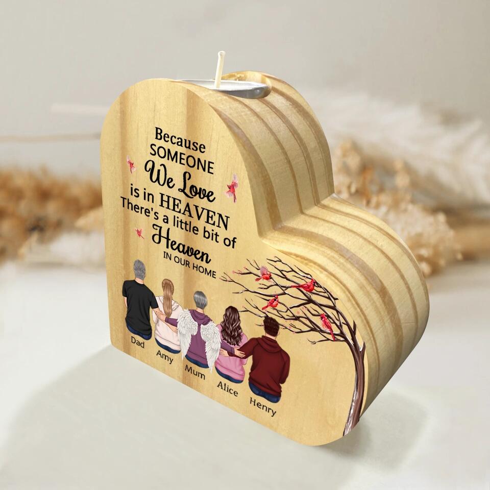 Someone We Love Is In Heaven - Memorial Personalized Candle Holder - Gift For Family