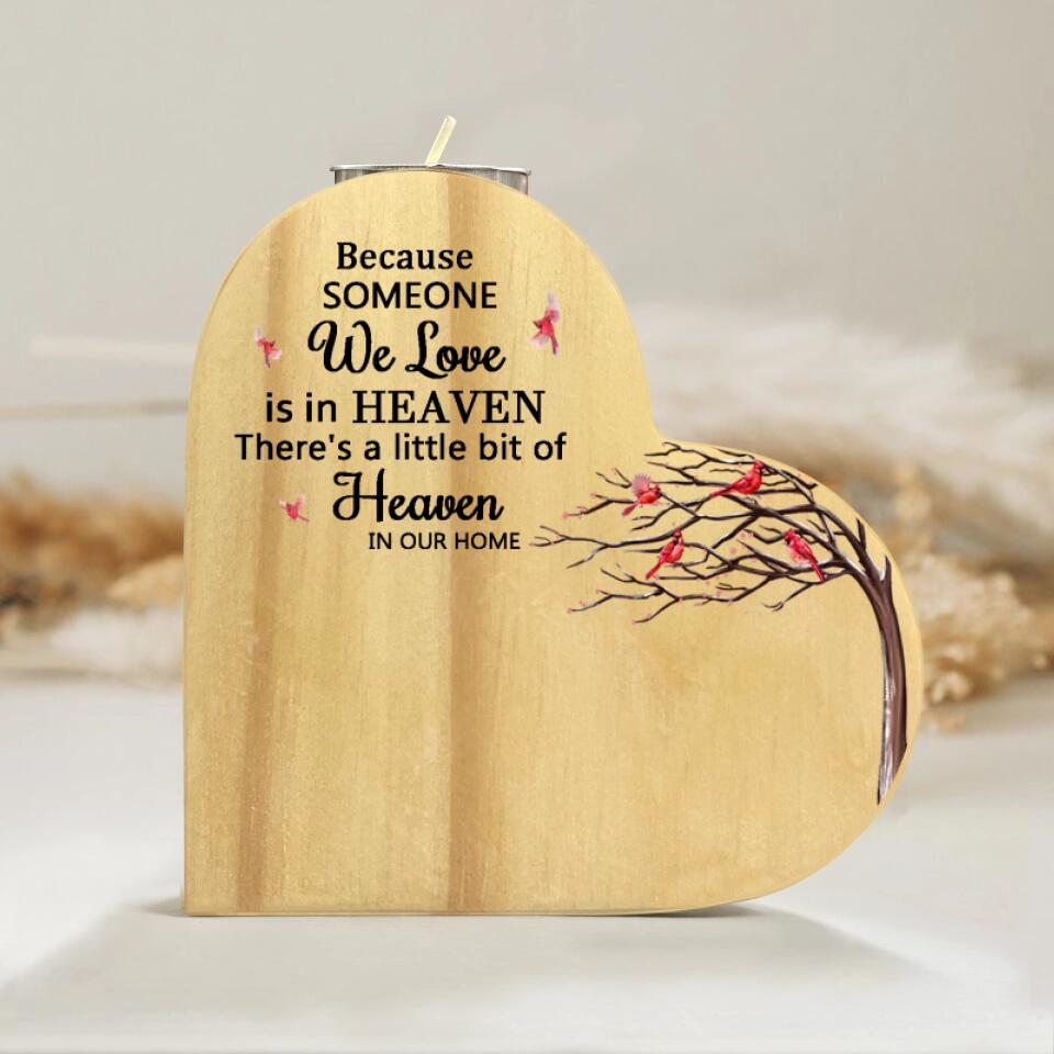 Someone We Love Is In Heaven - Memorial Personalized Candle Holder - Gift For Family