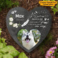 Custom Photo&Text - Personalized Memorial Pet Heart Shaped Stone,Gift Idea For Dog Mom and Cat Mom