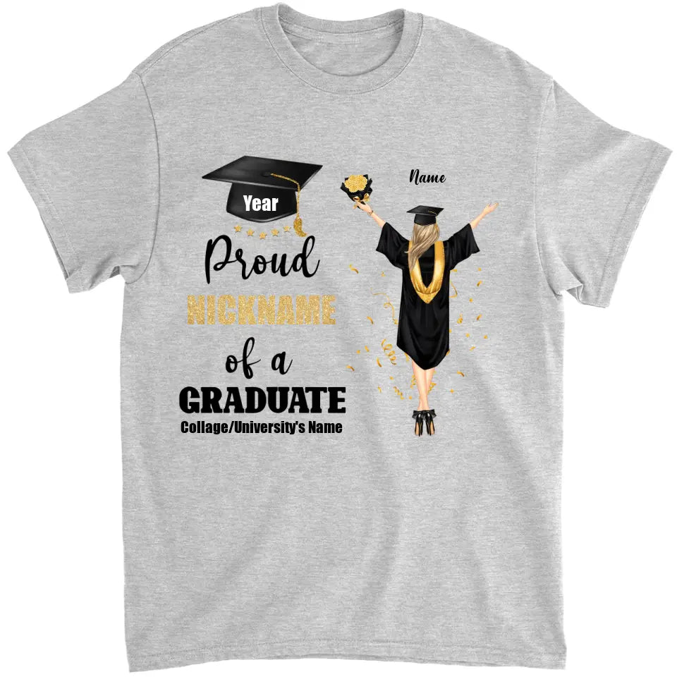 Proud Family Of A Graduate - Personalized Graduate T-Shirt Hoodie - Graduation Gift