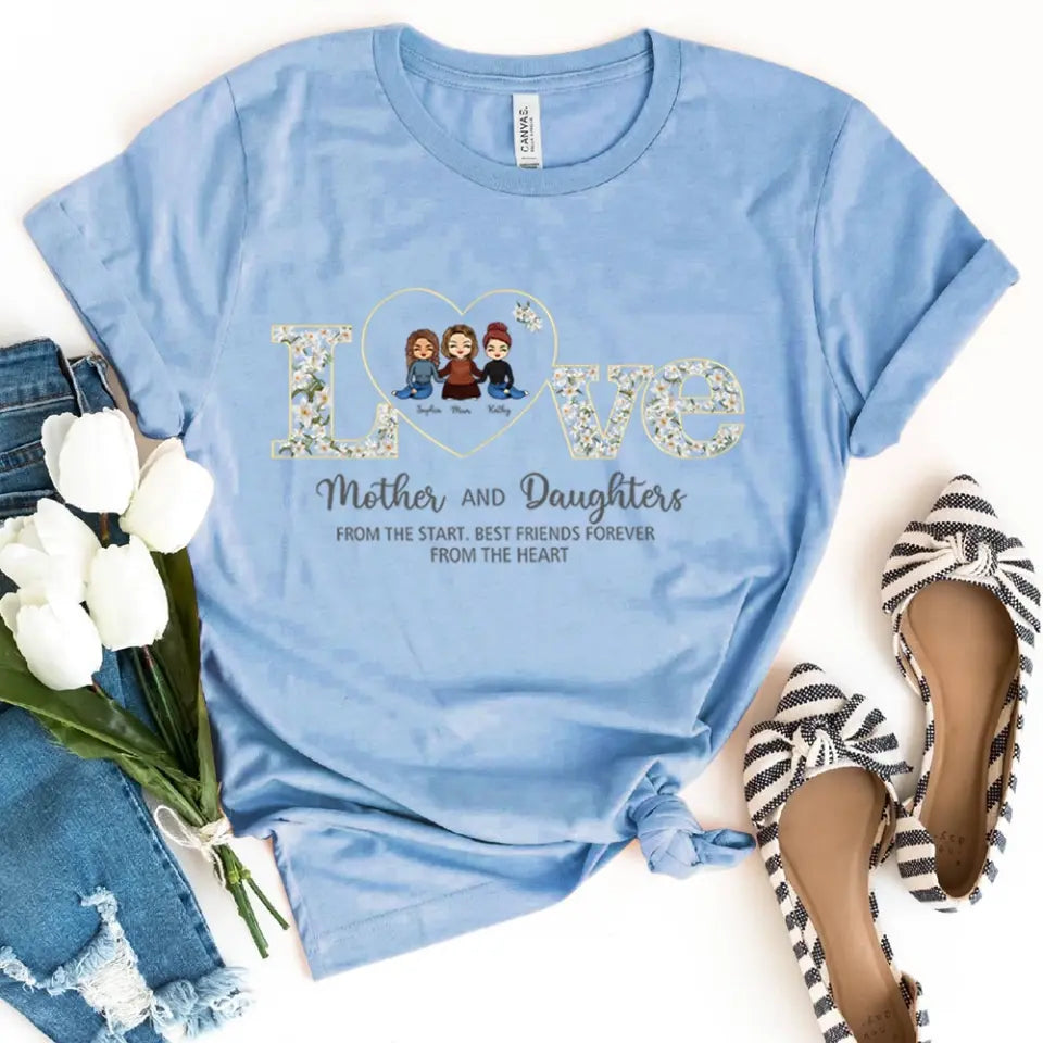 Mom And Daughter - Personalized Truckloads of Love Art T-Shirt, Hoodie - Best Gift for Mother's Day