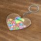 Grandma Mom Hearts In Heart Personalized Acrylic Keychain