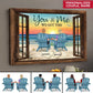 Back View Couple Sitting Beach Landscape You & Me We Got This Personalized Wrapped Canvas
