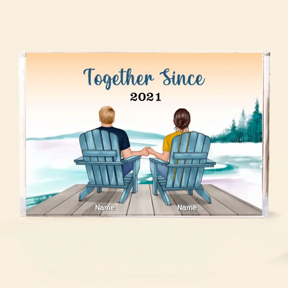 Together Since - Personalized  Rectangle Acrylic Plaque Gift For Him For Her Husband & Wife