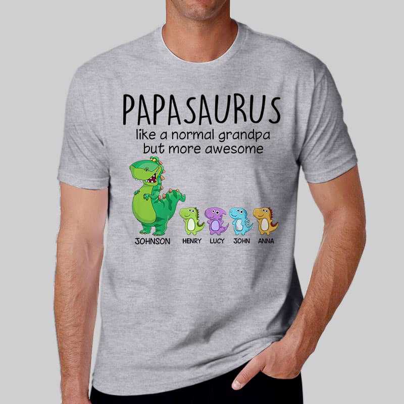 Grandpasaurus And Kids Personalized Shirt